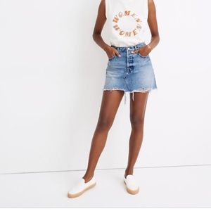 Rigid denim Relaxed Mini skirt in rose hill wash